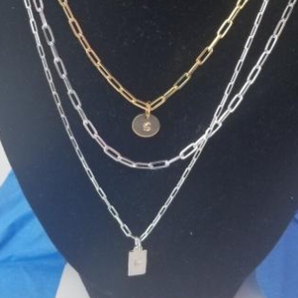 REAL STERLING SILVER paper clip bracelet & ANY initial www.wearyourpassion.com
